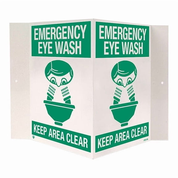 “Emergency Eye Wash” Plastic Sign