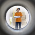 thumbnail image 5 of Uxcell Door Viewer Peephole Copper Privacy Door Viewer with Privacy Cover Fits Door with Drill Bit for Security Chrome 5/8",1-3/4", 5 of 7