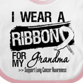 thumbnail image 4 of Inktastic Grandma Lung Cancer Ribbon Boys or Girls Baby Bib, 4 of 4