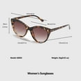 thumbnail image 5 of Cat - Eye Polarized Sunglasses - Tortoise Shell Frame - Brown Lens, 5 of 5