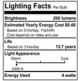 thumbnail image 3 of Bulbrite  Single 4 Watt Dimmable Antique Grand Nostalgic Medium (E26) LED Bulb Jewel, 3 of 5