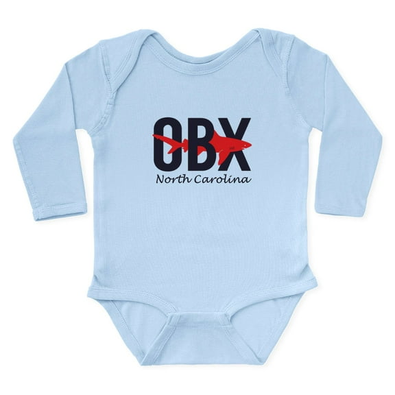 CafePress - Outer Banks Shark Body Suit - Long Sleeve Cotton Baby Bodysuit