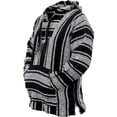 thumbnail image 2 of Del Mex Mexican Baja Hoodie, Hippie Sweater Pullover (Black/White, Small), 2 of 6