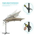 thumbnail image 6 of CHYVARY 8.2×8.2ft LED Outdoor Patio Offset Hanging Cantilever Umbrellas W/ 8 Ribs for Backyard,Poolside and Garden,Taupe, 6 of 7