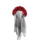 thumbnail image 4 of Qarigey Tocado de Halloween Puesta en escena Elementos de utilería para jugadores de rol Accesorios coloridos para el cabello para mujeres Suministros Accesorio para el cabello Rojo, 4 of 6