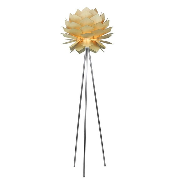 Bethel International Floor Lamp Natural Wood Wood & Metal