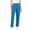 Blue, variant on Qiopertar Women's Straight Leg Work Pants Elastic Waist with Pockets Nursing Caregiver Casual Comfy Solid Color Trousers, Yellow 3XL