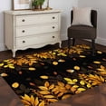 thumbnail image 4 of Yellow Leaf Area Rug 3x5 Washable Rug Non Slip Fall Plant Country Vintage Watercolor Black Large Area Rug Indoor Floor Carpet for Entryway Bedroom Kitchen Living Room Home Office Dining Room Nursery, 4 of 8