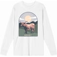 thumbnail image 3 of Western Howdy Cow Crew Neck Long Sleeve Adult Tee
-XXL-White, 3 of 4