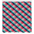 thumbnail image 3 of Ambesonne Geometric Shower Curtain, Diagonal Grid Rhombuses, 69"Wx70"L, Multicolor, 3 of 3