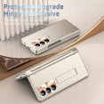 thumbnail image 3 of Dteck for Samsung Galaxy Z Fold 6 Case with S Pen & Pen Holder,Luxury Hinge Protection Built-in Front Screen Protector Case Kickstand Feature All-inclusive Slim PC Cover for Galaxy Z Fold 6,Gold, 3 of 9