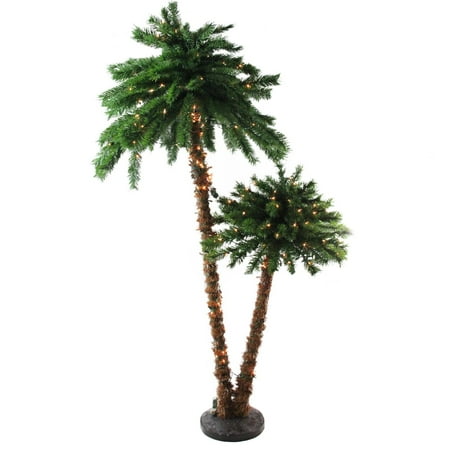 6 39 pre lit tropical palm tree artificial christmas tree pre lit christmas trees walmart