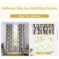 thumbnail image 5 of DriftAway Lined Rod Pocket Window Curtain Valance, 54" x 84" Plus 2", Gold White, 5 of 8