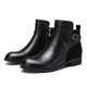 thumbnail image 3 of NECHOLOGY Botas Mujer Adulto Femenino Zapatos Botines de mujer Botas de tacón grueso con cremallera lateral para mujer Botines RetroBotines cortos Zapatos de mujer (Black, 7.5), 3 of 6