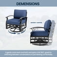 thumbnail image 4 of ALAULM 5 Pieces Aluminum Outdoor Patio Furniture Set, 4 Seats Patio Conversation Sets with 48" Round Propane Fire Pit Table,Metal Furniture Set with Thick Cushion,Navy, 4 of 9