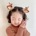 thumbnail image 4 of 2 piezas/juego de pinzas para el pelo con orejas de alce de Navidad Kawaii para mujer y niña, horquillas para el pelo de Papá Noel y muñeco de nieve, pasadores para fiesta de Navidad para niños, tocad, 4 of 5