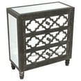 thumbnail image 2 of Screen Gems Antique Mirrored Wooden Cabinet With 3 Drawers AF-080, 2 of 2