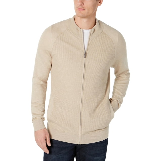 Club Room Cardigan Texturé pour Hommes, Beige, Moyen