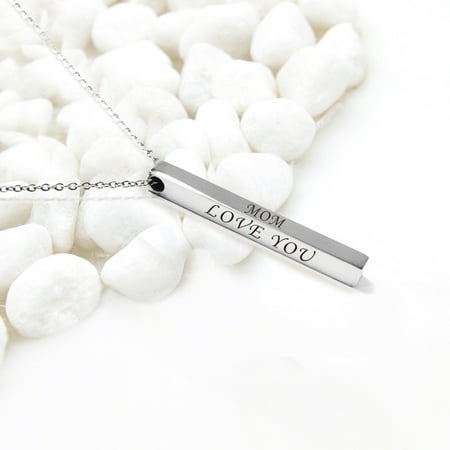 Gift for Boyfriend Personalized Couples Bar Necklace Gift for Husband Couples Boyfriend Gift Anniversary Couples Gift