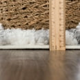 thumbnail image 3 of Hauteloom Lux Shag - Moroccan Farmhouse Living Room Shaggy Area Rug - Bohemian Shag Rug - Plush High Pile - Southwestern Boho Soft Carpet - Tribal Aztec - Grey, Off White, Beige - 6'7" x 9'6", 3 of 13
