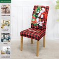 thumbnail image 4 of 4Pcs Christmas Chair Covers for Dining Room Stretch Printed Xmas Kitchen Chair Covers/Christmas Seat Cover Covers Removable Dining Chair Slipcovers for Hotel, Christmas Ceremony, Banquet 11, 4 of 6