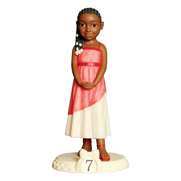 Birthday Girls, an African American Collectible Figurine Series, Age 07, 6"H