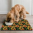 thumbnail image 2 of Sunflower Print Pet Feeding Mat, Durable Waterproof Absorbent Non-Slip Dog Food Mat Quick Dry, 2 of 7