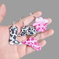 thumbnail image 3 of SmartBy 1 Pair of Earrings Stylish Wooden Cowgirl Style Earrings Lightweight Dangle Western Hook Piercing Earrings, 3 of 7