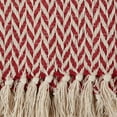 thumbnail image 3 of Tango Red Zig-Zag Cotton Throw 50x60 with a 2.5-inch fringe, 3 of 3