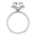 thumbnail image 3 of Elegant Halo style Wedding Ring, 2.1 Ct Cushion Cut Simulated Diamond Ring, Daily Wear Engagement Ring, 14K White Gold Plated, Rings For Women, Anniversary Gift For Wife, 3 of 4