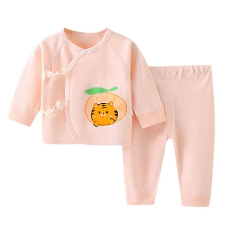 

AIMAOMI Infant Newborn Baby Boys Girls Cotton Sleepwear Animals Cartoon Blouse Tops Cute Pant Trousers Outfits Set Clothes 2PCS H