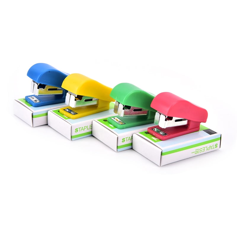 Office Student School Home Mini Cartoon Paper Document Stapler With Staples Set