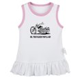 thumbnail image 2 of iDzn Oh The Places You'll Go Motorcycle Funny Dresses For Baby, Newborn Babies Skirts, Infant Princess Dress, 0-24M Kids Graphic Clothes (White Sleeveless Dresses, 18-24 Months), 2 of 4