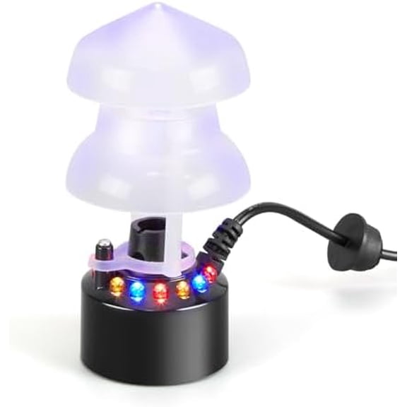 Mist Maker, 12 LED Mister Fogger Water Fountain Pond Fog Machine Atomizer Air Humidifier, ultrasonic Mist fogger with Splash Guard, Perfect for Halloween and Other Holidays$$Home Decor, Kitchen, &