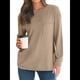 thumbnail image 3 of Tops de Larga para Mujer, Holgados, Bonitos, Gruesos, para Otoño e Invierno, Ropa de Crucero A Caqui M, 3 of 9