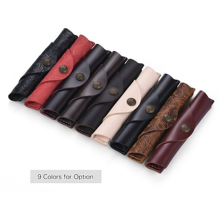 Antique Leather Pen Case Fountain Handmade Sleeve Bag Pouch Protector for Single Pen Stylus Ballpoint 7 *