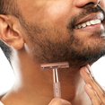 thumbnail image 3 of Razor with Storage Box Manual Razor with 5 Blade Refills Storage Box Zinc Alloy Blade Aluminum Handle Men Women Hair Beard Trimmer Remover Shaver, 3 of 8