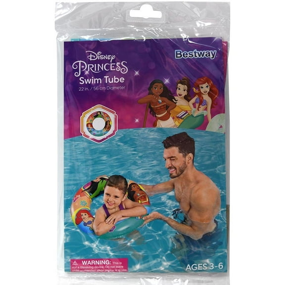 6 Piece Princess 22" Swim Tube in polybag with insert, party favors