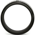 thumbnail image 3 of Stainless Steel Polished With Brushed Black Ip-Plated 2Pt. Diamond 8mm Band (Size 8) Made In China sr417-8, 3 of 6