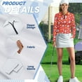 thumbnail image 6 of Yuyamidu HO-HO-HO Golf Shirts for Women Santa Claus Golf Top Red Christmas Long Sleeve Tennis Outfits Quater Zipper Activewear Size M, 6 of 8