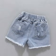 thumbnail image 5 of EGNMCR Clearance Toddler Baby Girls Casual Denim Shorts Summer High Waisted Jeans Ruffle Bloomer Short-Blue-4-5T - Spring/Summer Savings Clearance, 5 of 9