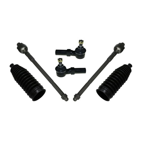 Front Outer & Inner Tie Rod w/ Steering Gear Bellow Boots 6 Pieces Kit Fits select: 2002-2006 NISSAN ALTIMA, 2004-2008 NISSAN MAXIMA