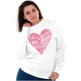 thumbnail image 5 of Love Quote Listen Your Heart Romantic Women Crewneck Sweatshirt Brisco Brands L, 5 of 6