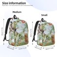thumbnail image 2 of Disketp Watercolor African Animals Wildlife print Canvas Backpack Lightweight Travel Daypack Student Rucksack Laptop Backpack-Medium, 2 of 5