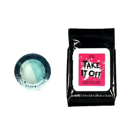 Hard Candy Kal-eye-descope Baked Eyeshadow Duo 067 Pick up Line + Hard Candy TAKE IT OFF Makeup Remover Wipes, 25 Count + Schick Slim Twin ST for Sensitive