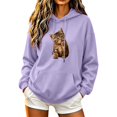 thumbnail image 2 of Molidfa Women's Realistic Cat Hoodie Cute Kitten Graphic Oversized Sweatshirt Top, 2 of 5