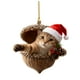 thumbnail image 1 of Adornos Navideños de Animales Del Bosque, Acrílicos, de 8 Cm | Adorno Colgante para Árbol de Navidad con Cordón Resistente | Decoración Navideña con Temática Natural, Envuelta En Caja de Regalo para, 1 of 1