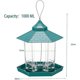 thumbnail image 3 of Comederos para pájaros para colgar al aire libre, comedero para pájaros, comedero para pájaros salvajes con techo para decoración exterior y reloj (verde), 3 of 5