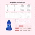 thumbnail image 7 of TiaoBug Kids Girls 2 Piece Hip Hop Latin Jazz Dance Outfit Sequin Sleeveless Crop Top with Metallic Skirt Set Royal Blue 14, 7 of 7