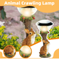 thumbnail image 2 of Solar Powered Garden Lantern, Cute Animal Pond Light Dog Solar Statue Warm White Lawn Solar Light LED Decorative Cute Rabbit Figure Ornament with Led Lantern Decorations (Rabbit), 2 of 8